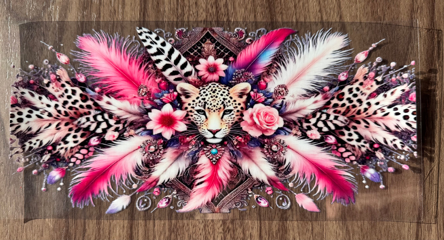 Feathery Leopard Cup Wrap