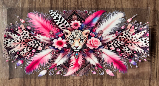 Feathery Leopard Cup Wrap