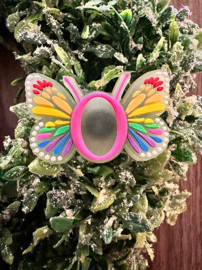 Butterfly Initial Shoe Charms