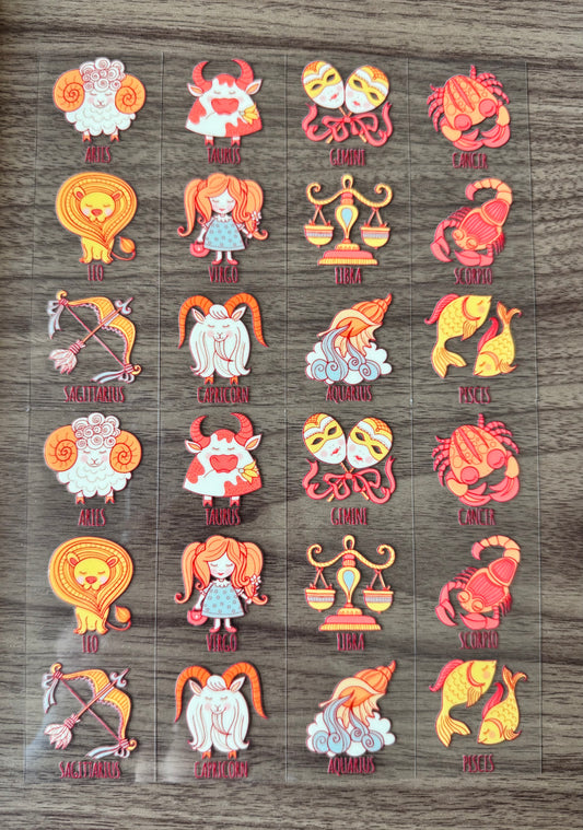 Zodiac Signs Sheet