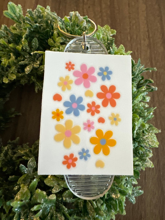 Flowery Keychain Decal