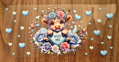 Blue Heart Cow Cup Wrap