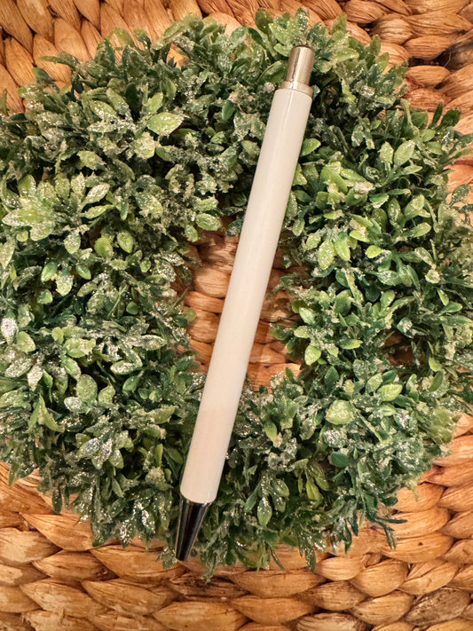 Solid White Wrap Pens (Metal)