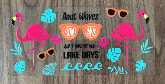 Boat Waves, Sun Rays, Lake Days Cup Wrap