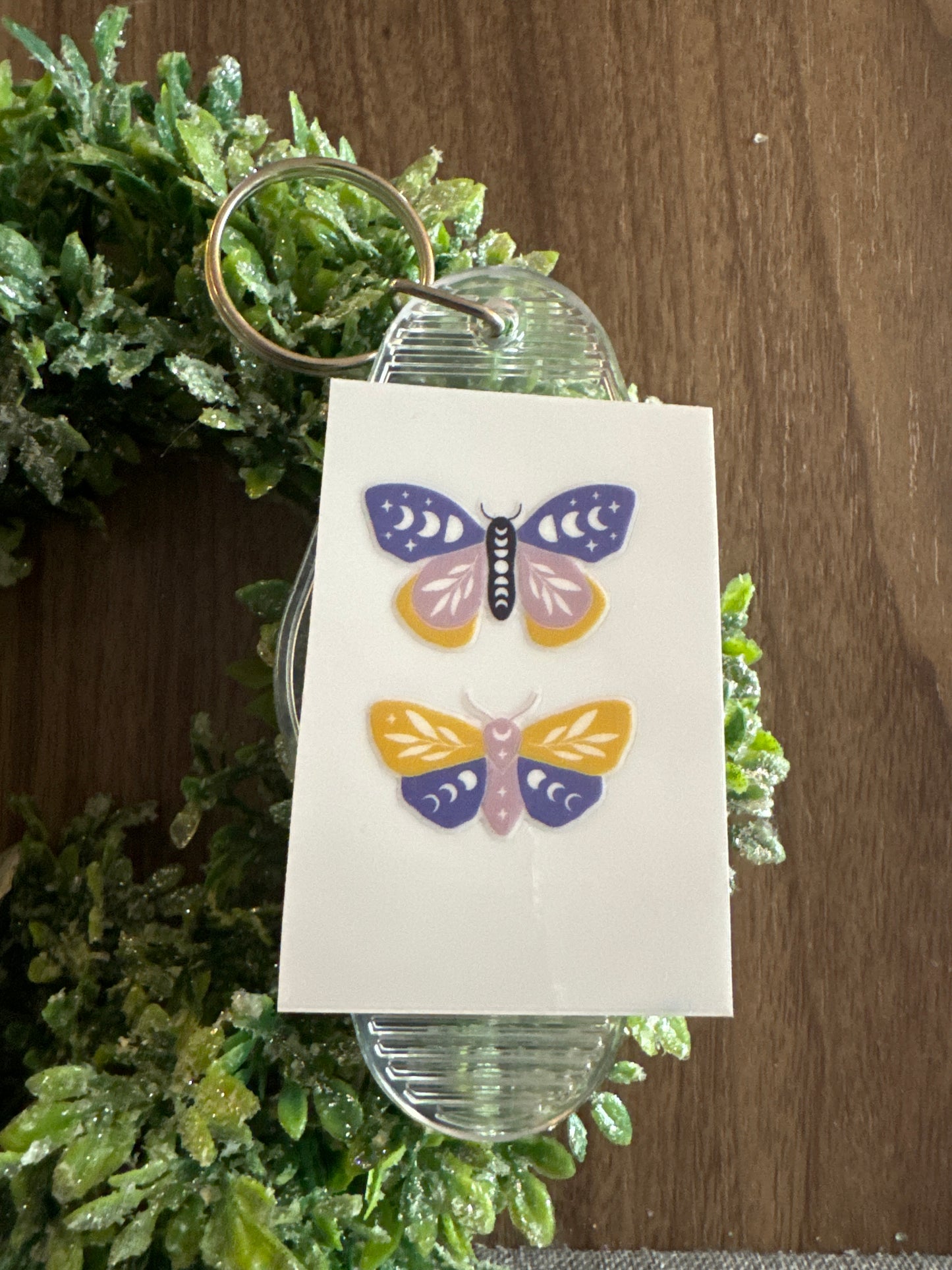 Purple Butterfly Keychain Decal