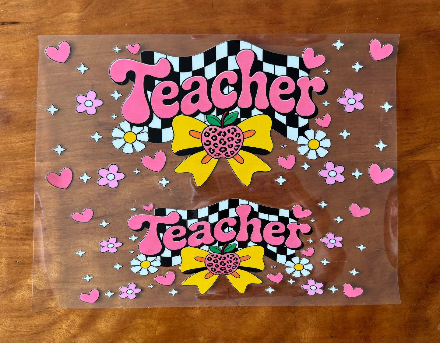 Teacher Hearts Cup Wrap