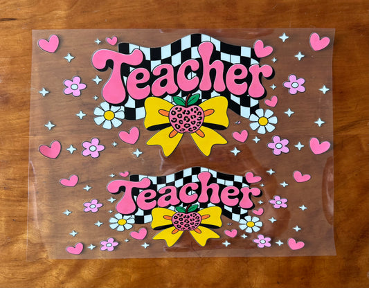 Teacher Hearts Cup Wrap