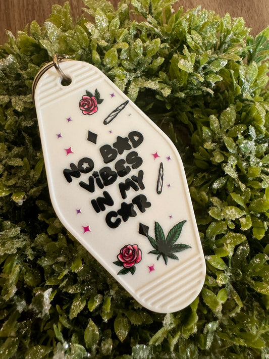 No Bad Vibes 420 Keychain