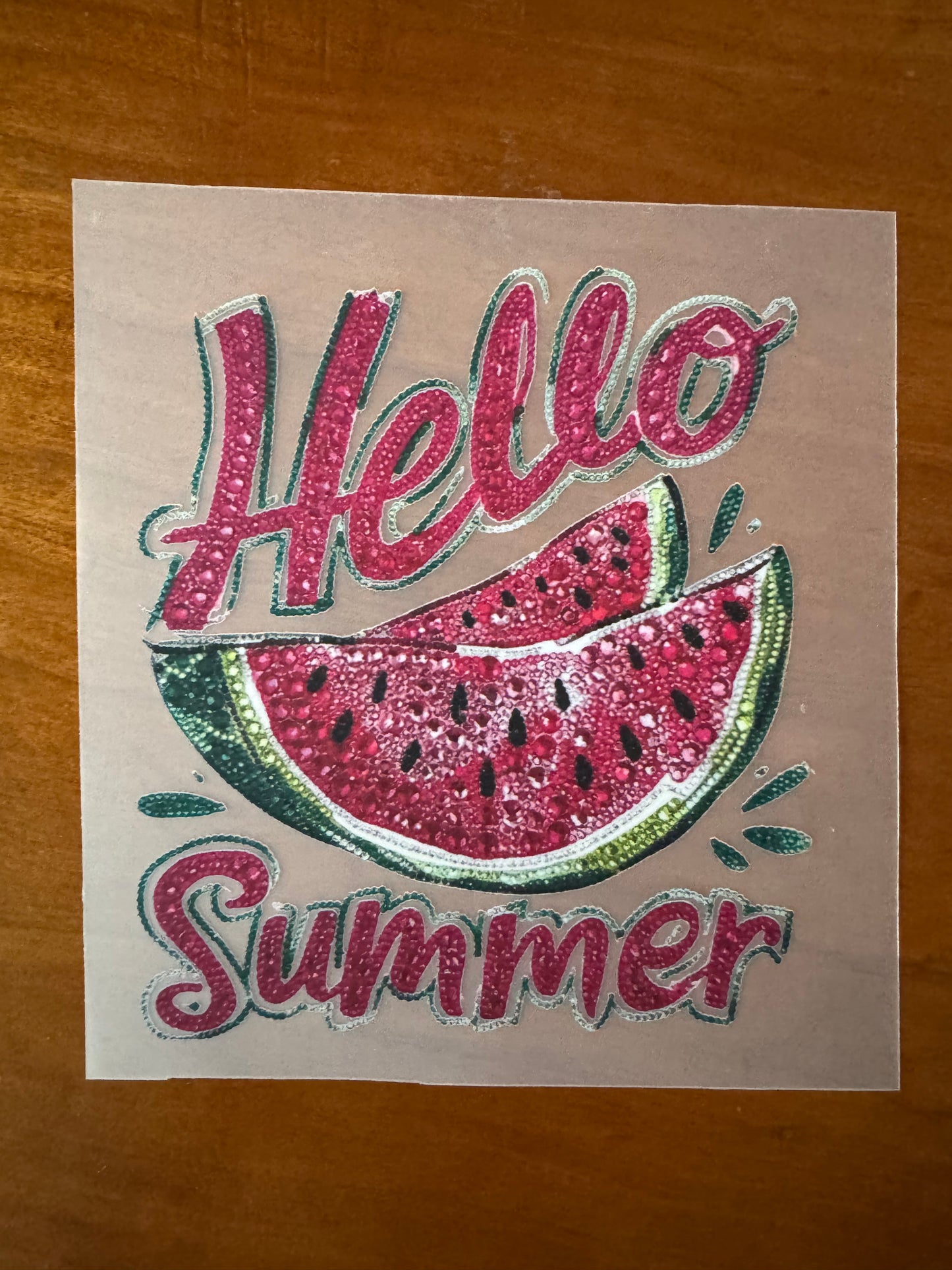 Hello Summer Watermelon Transfer