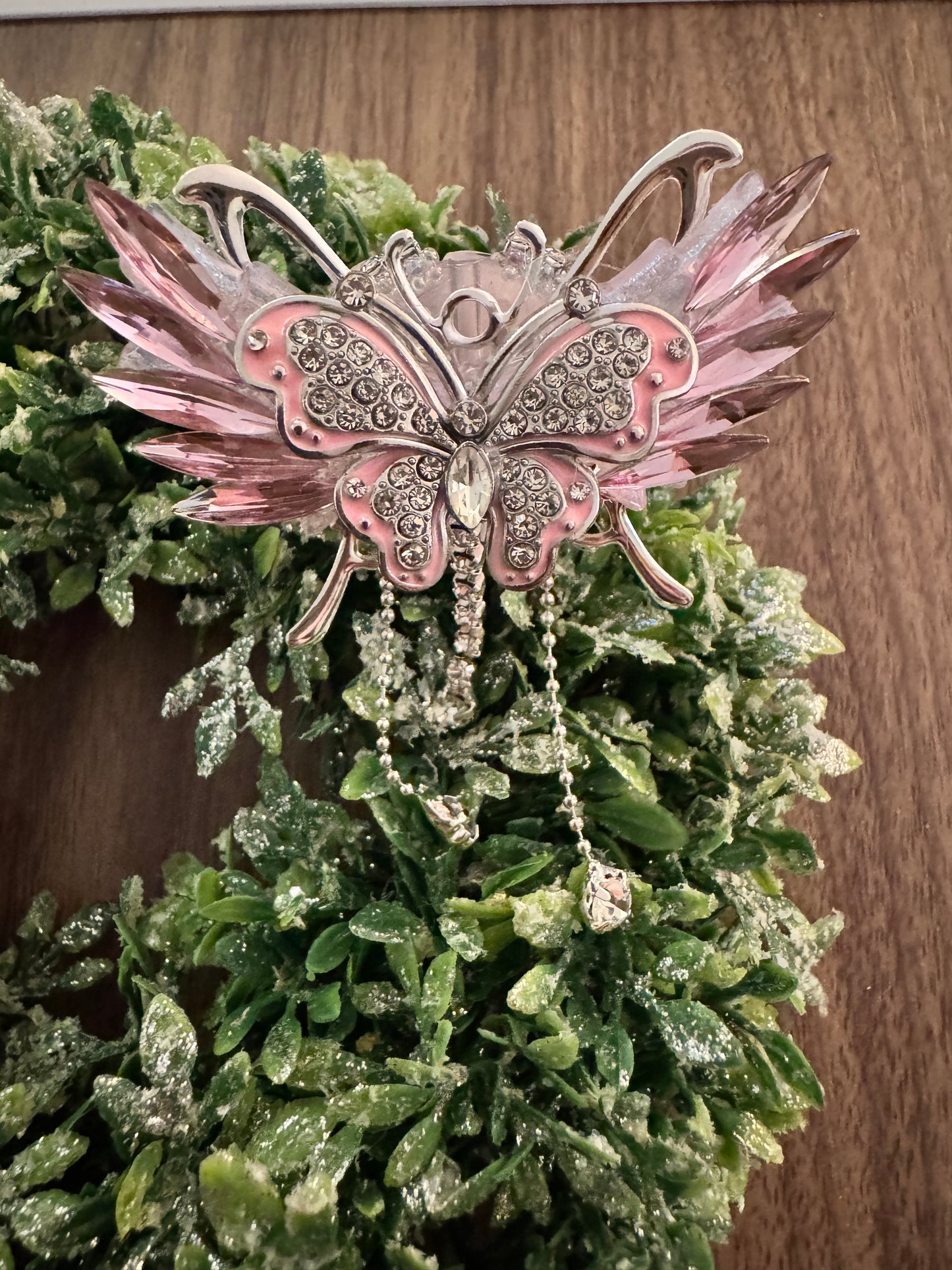 Pink Crystal Butterfly Topper