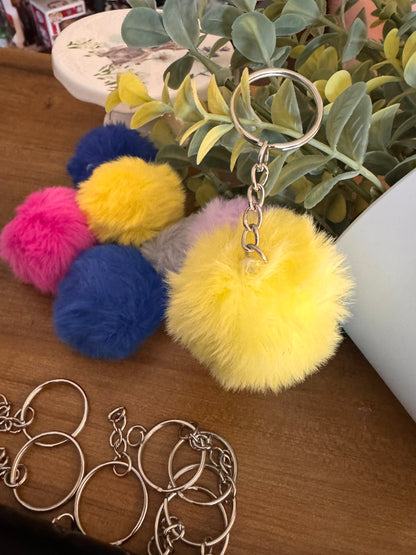 Puff Ball Keychains