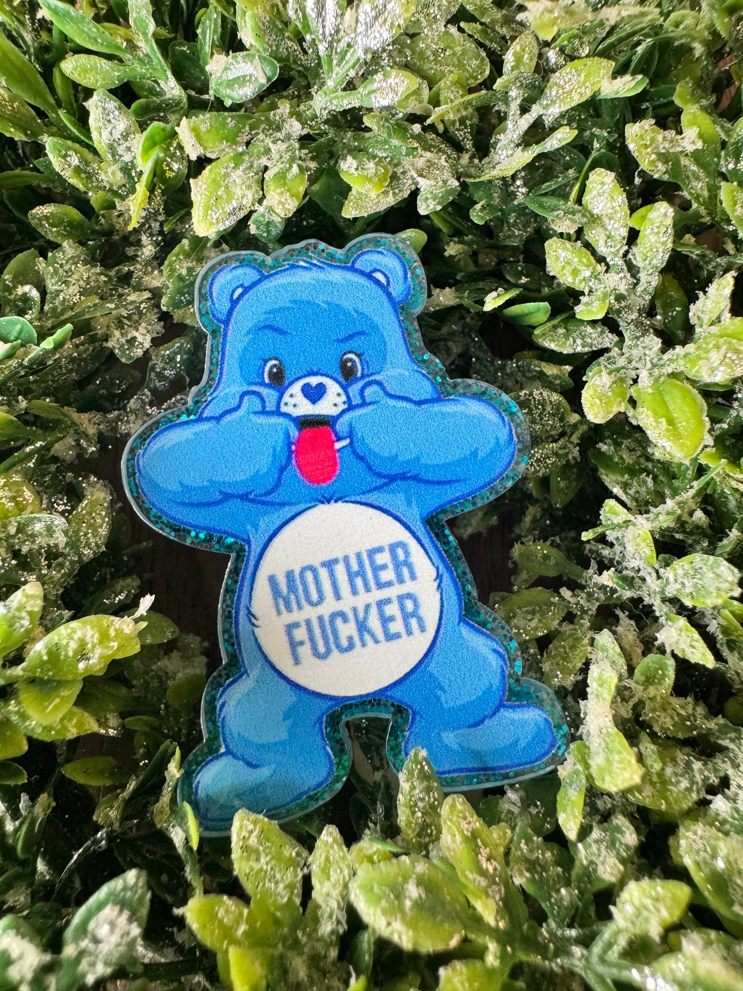 Dark Blue Swear Bear Acrylic