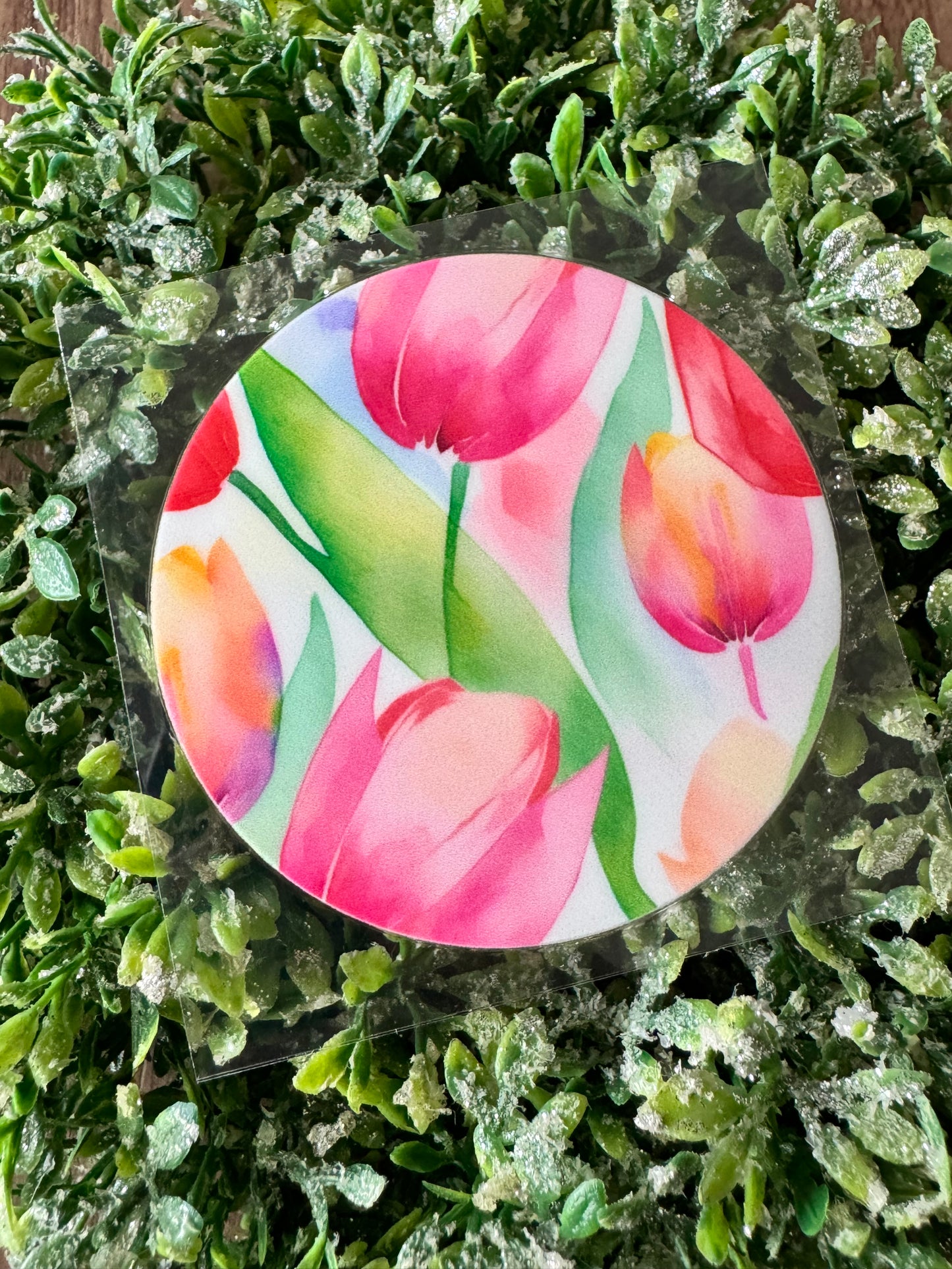 Tulips Circle Decal