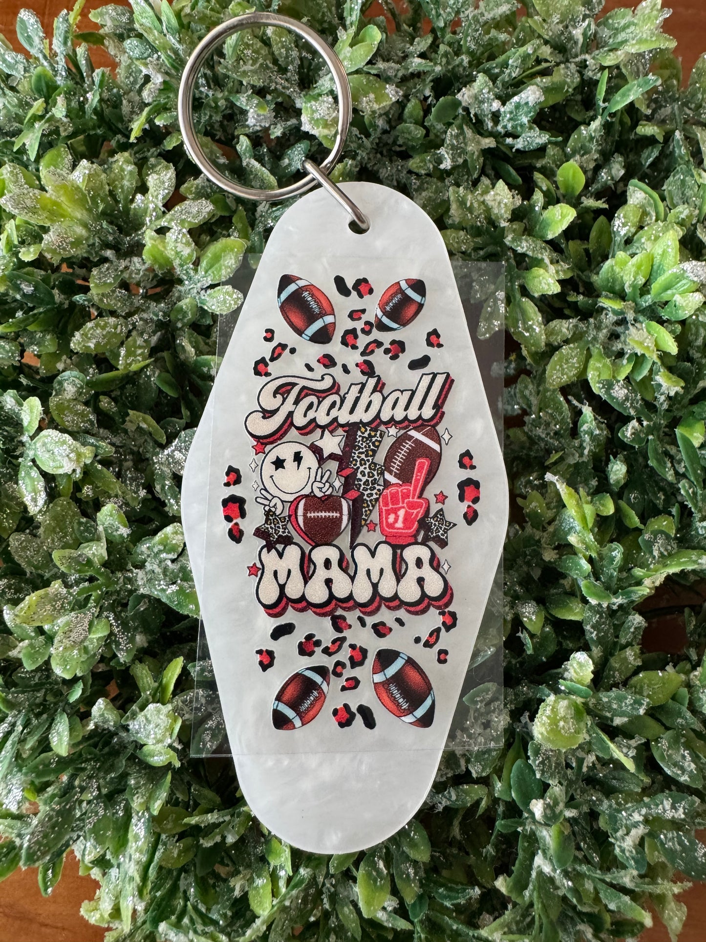 Football Mama Keychain Decal