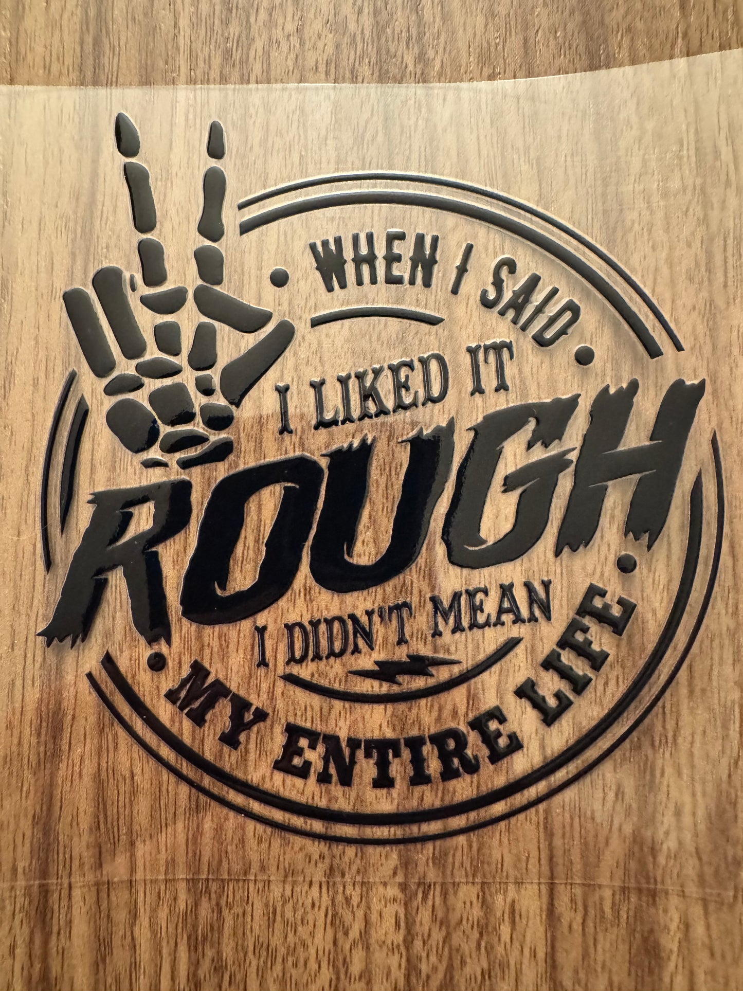 Rough Skeleton Hand Decal