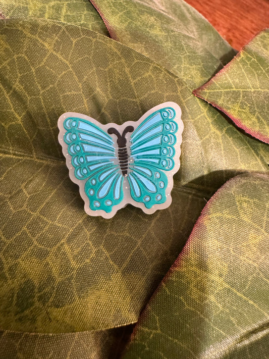 Blue Sparkly Butterfly Focal