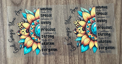 Religious Sunflower Decal Sheet