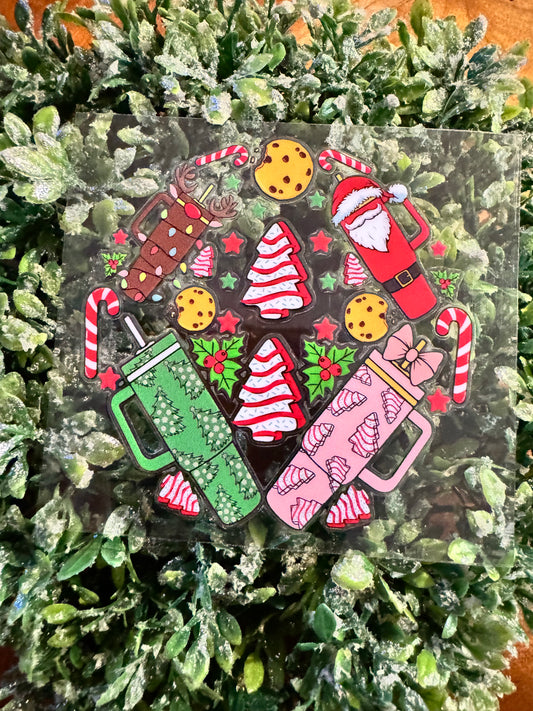 Tree Cake Tumblers Circle Decal