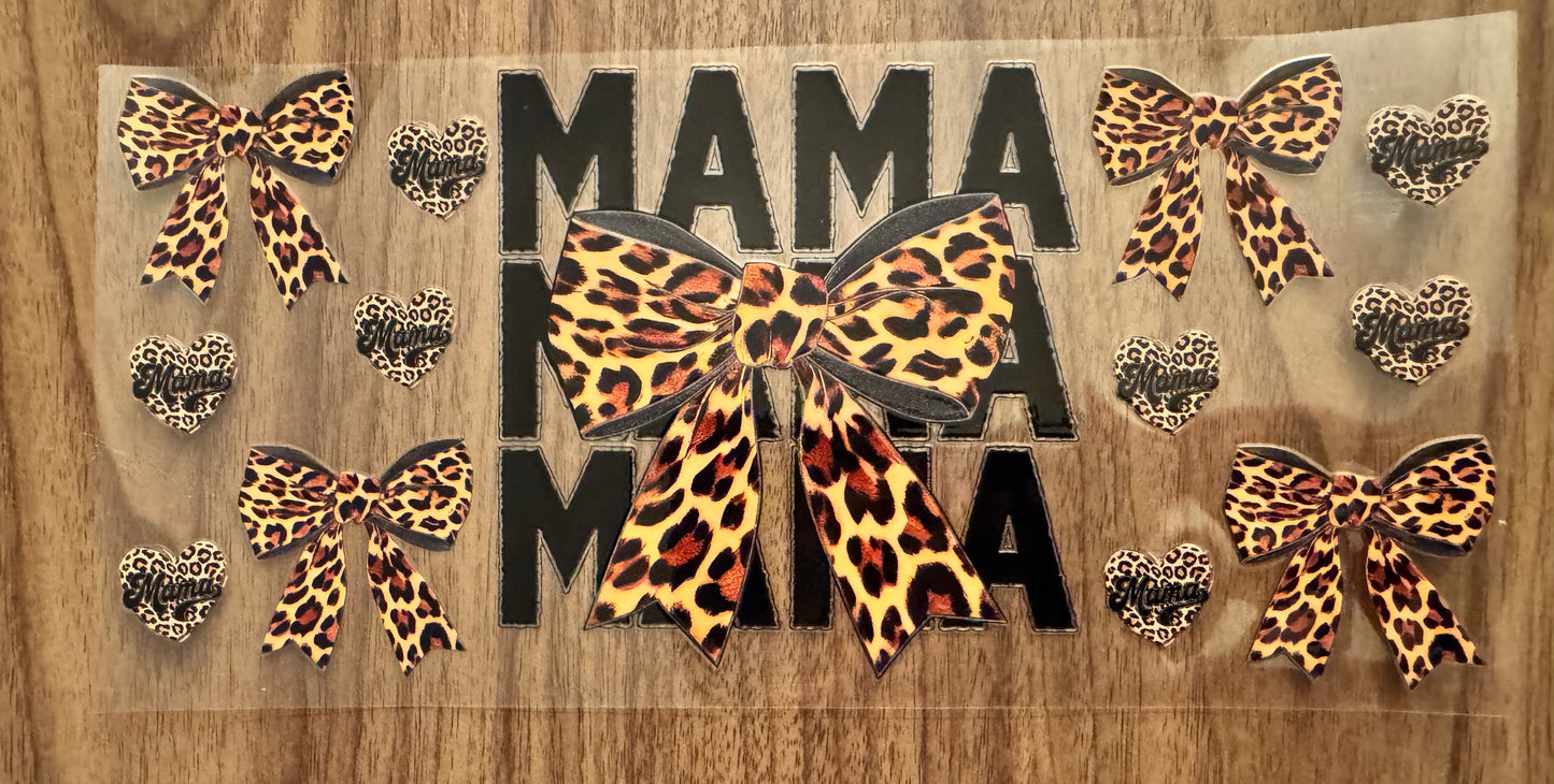 Leopard Mama Bow Cup Wrap