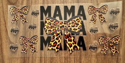 Leopard Mama Bow Cup Wrap