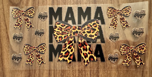 Leopard Mama Bow Cup Wrap