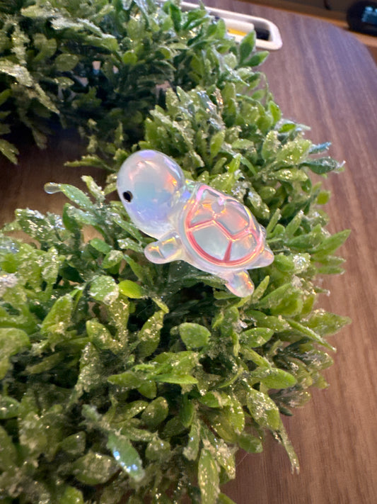 3-D White Acrylic Turtle Focal