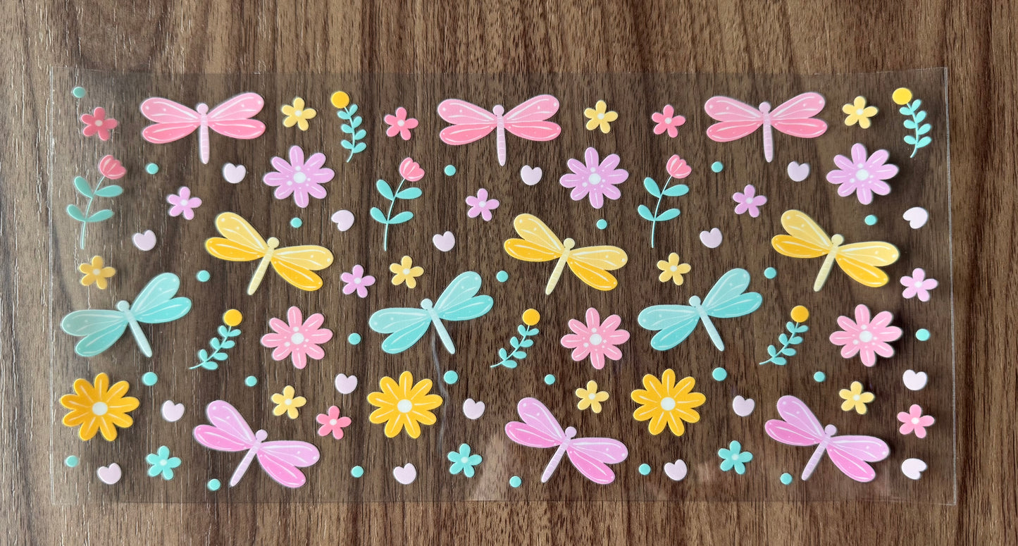 Pastel Dragonflies Cup Wrap