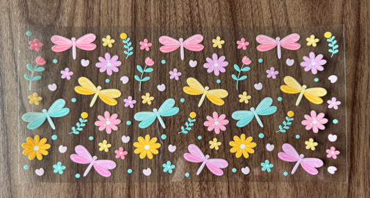 Pastel Dragonflies Cup Wrap