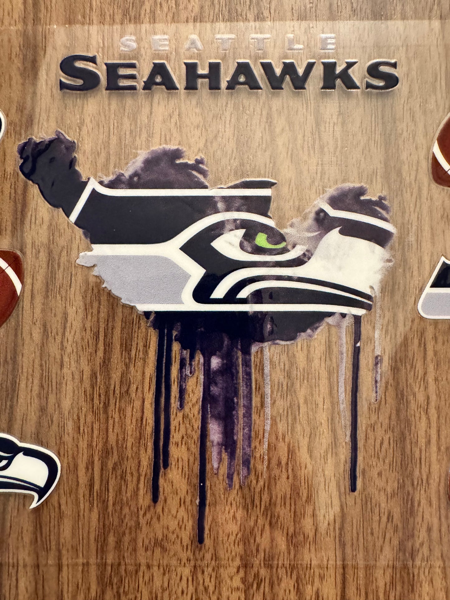 Seattle Football Paint Drip Cup Wrap