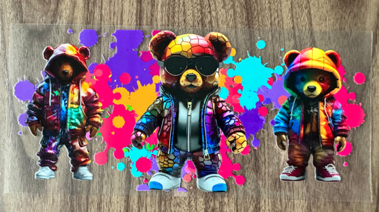 Colorful Cool Bear Cup Wrap