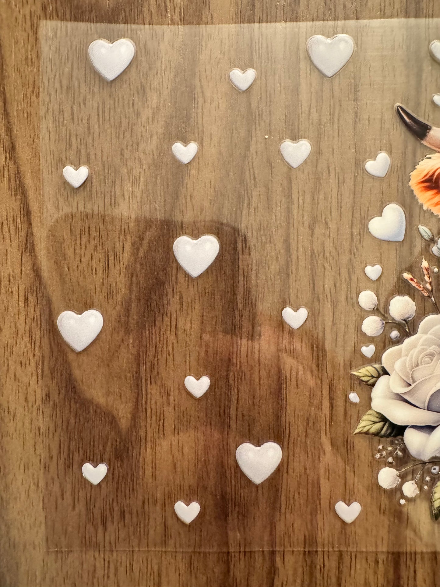 White Heart Cow Cup Wrap