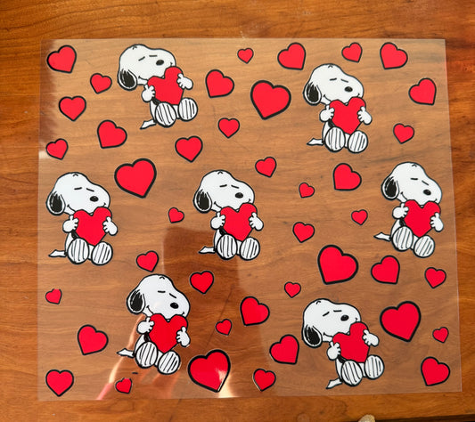 Loving White Peanut Dog Cup Wrap