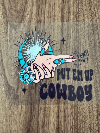 Put Em Up Cowboy Decal Sheet