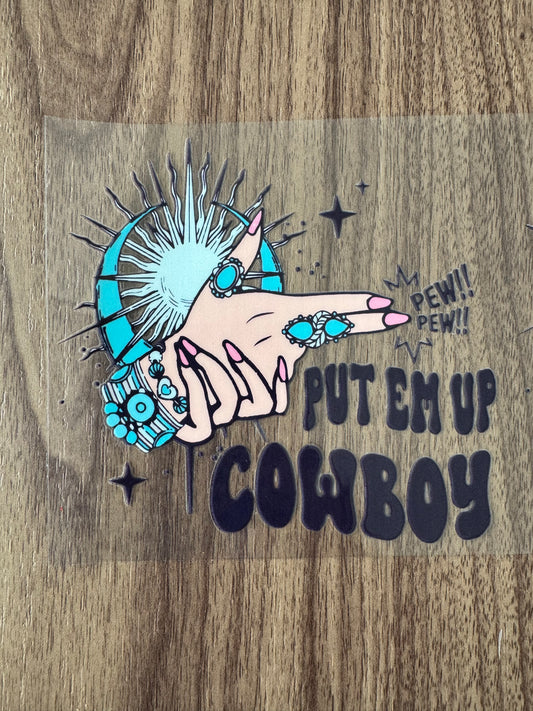 Put Em Up Cowboy Decal Sheet