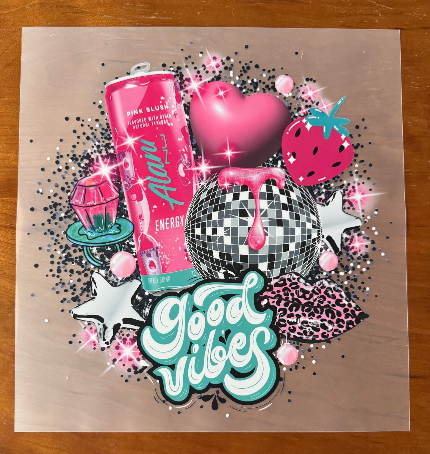 Pink Energy Drink Transfer