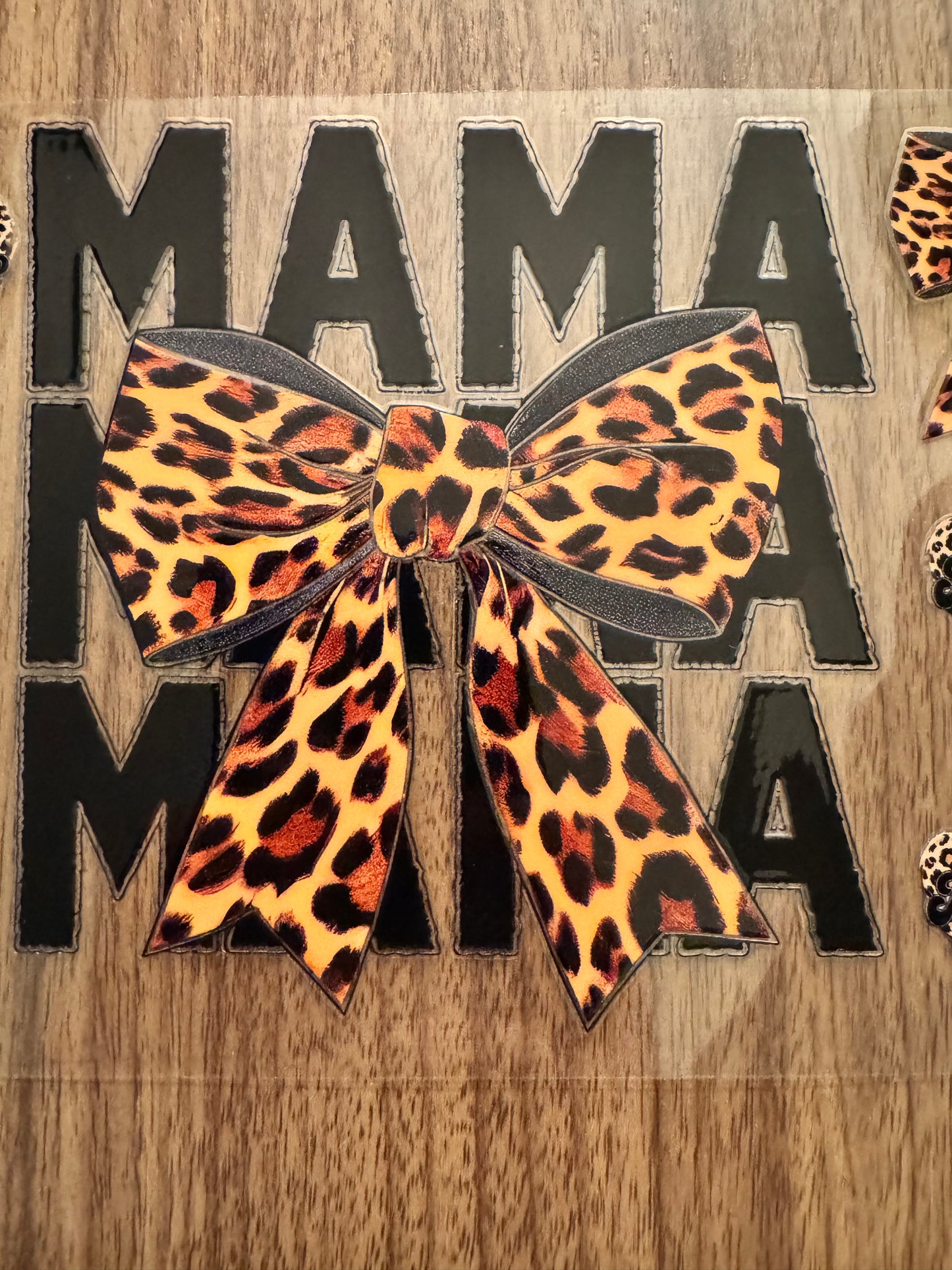 Leopard Mama Bow Cup Wrap