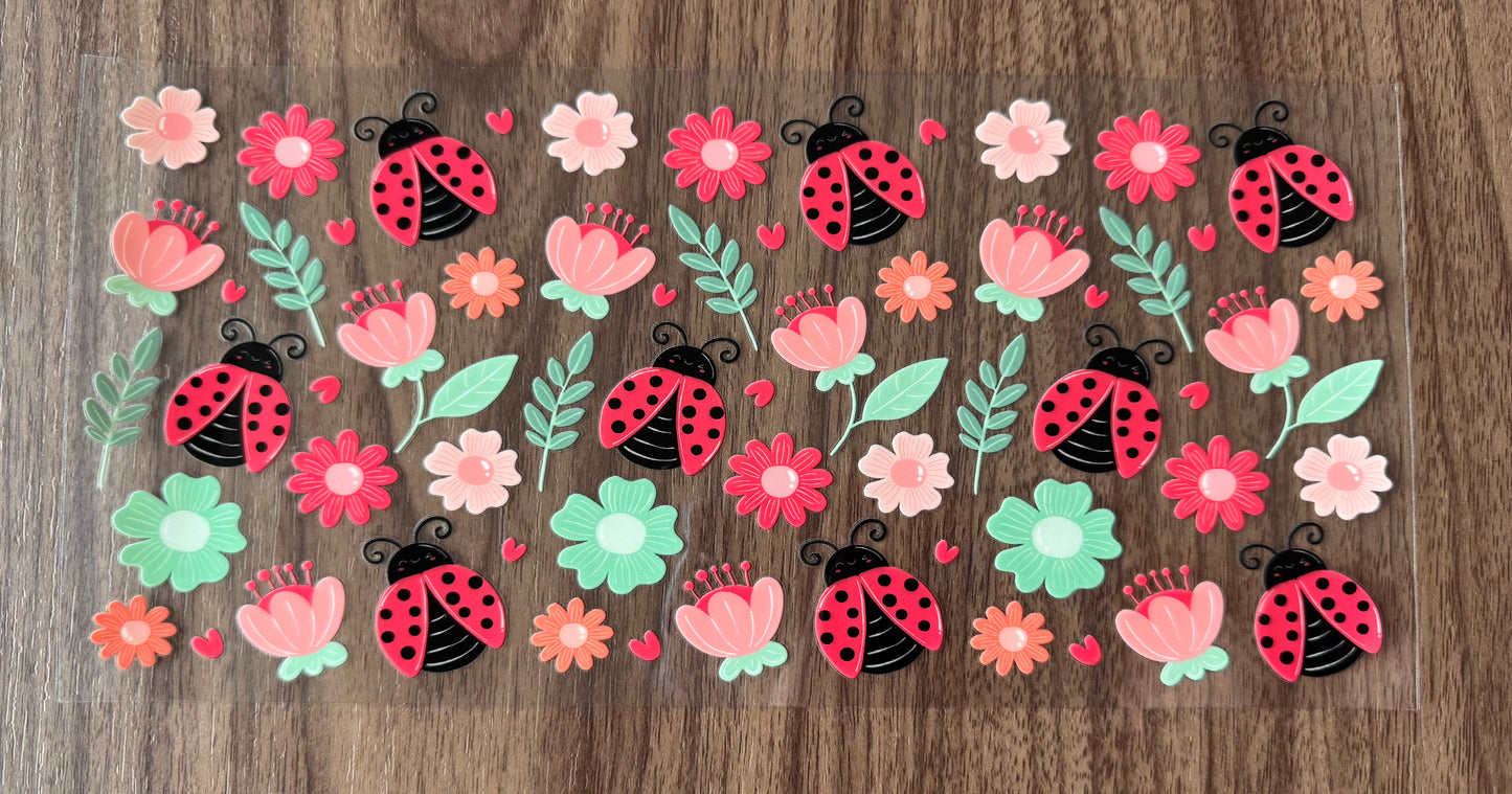 Flowery Ladybugs Cup Wrap