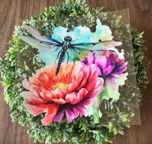 Flowery Dragonfly Decal