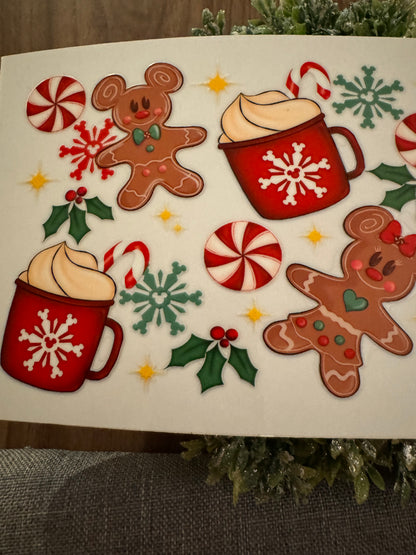 Gingerbread Christmas Mouse Cup Wrap