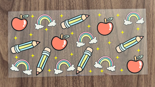 Teacher Rainbows Cup Wrap