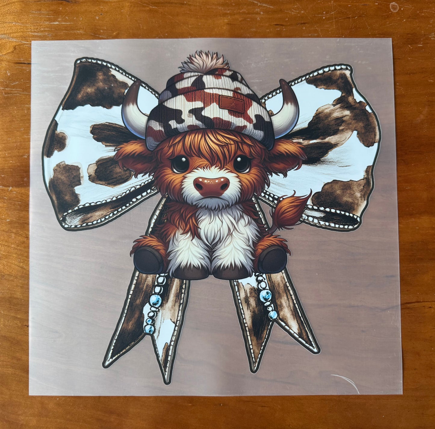 Brown Cow Bow Transfer