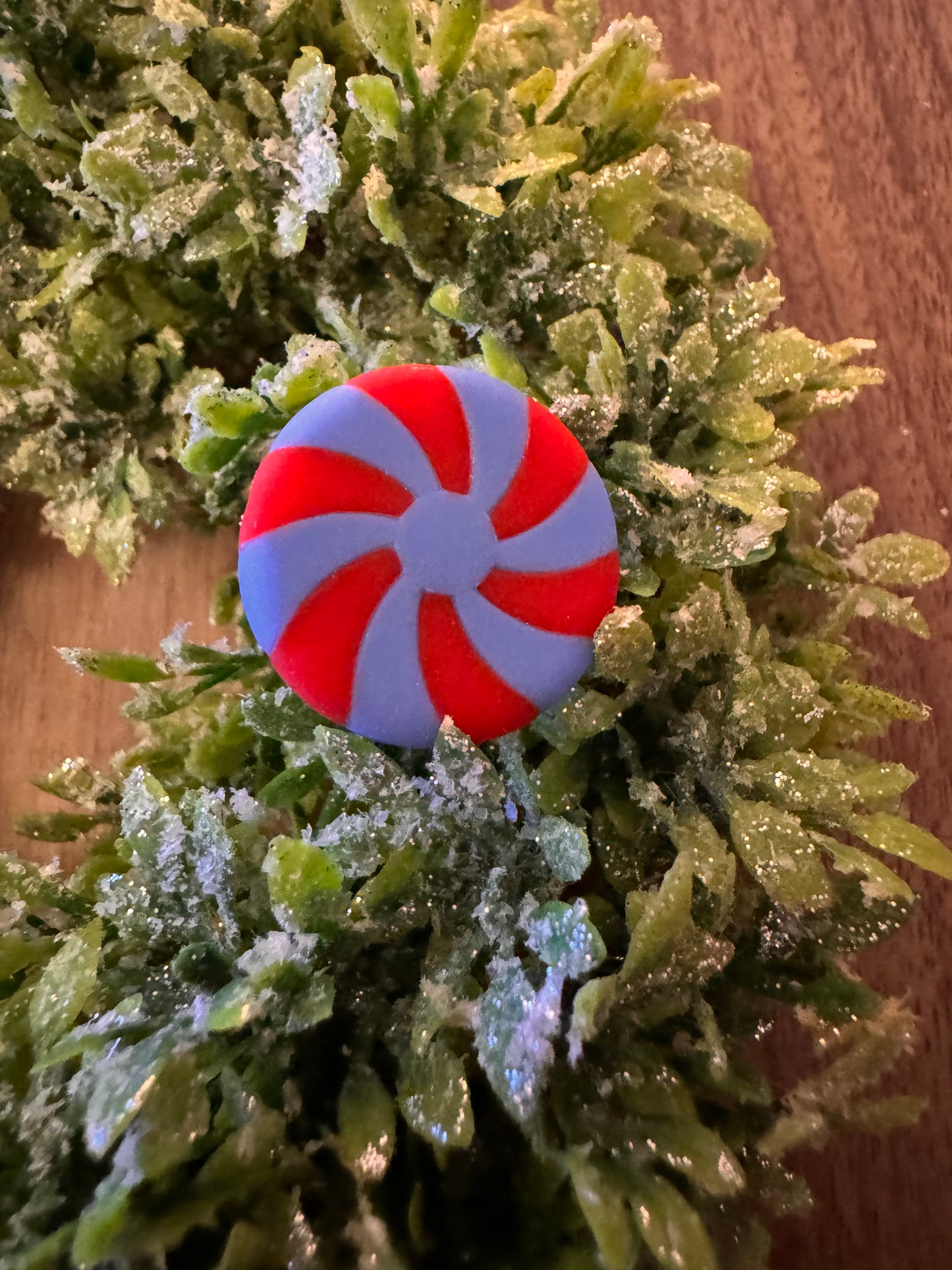 Blue & Red Peppermint Focal