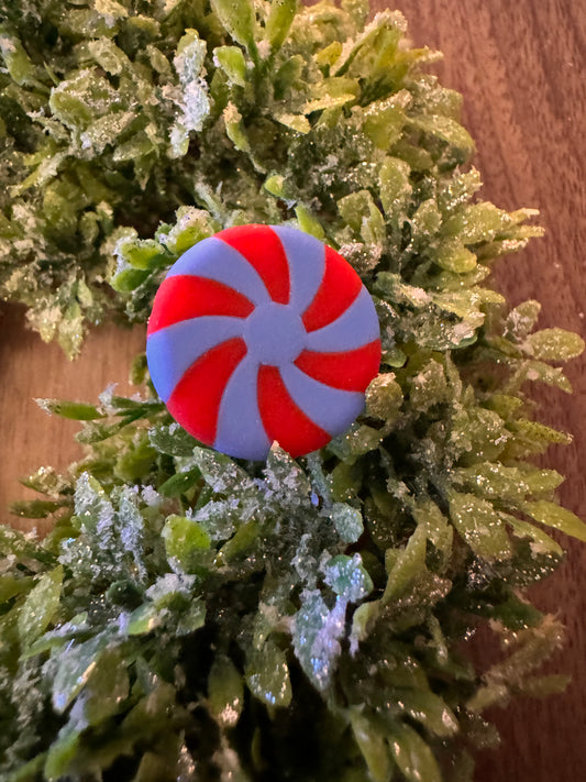 Blue & Red Peppermint Focal