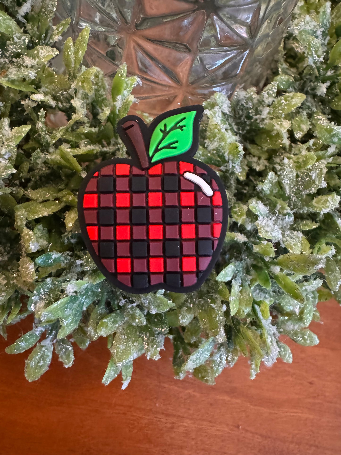 Red Checkered Apple Focal