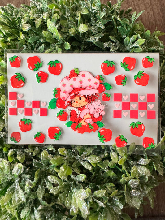 Checkered Berry Girl Card Wrap