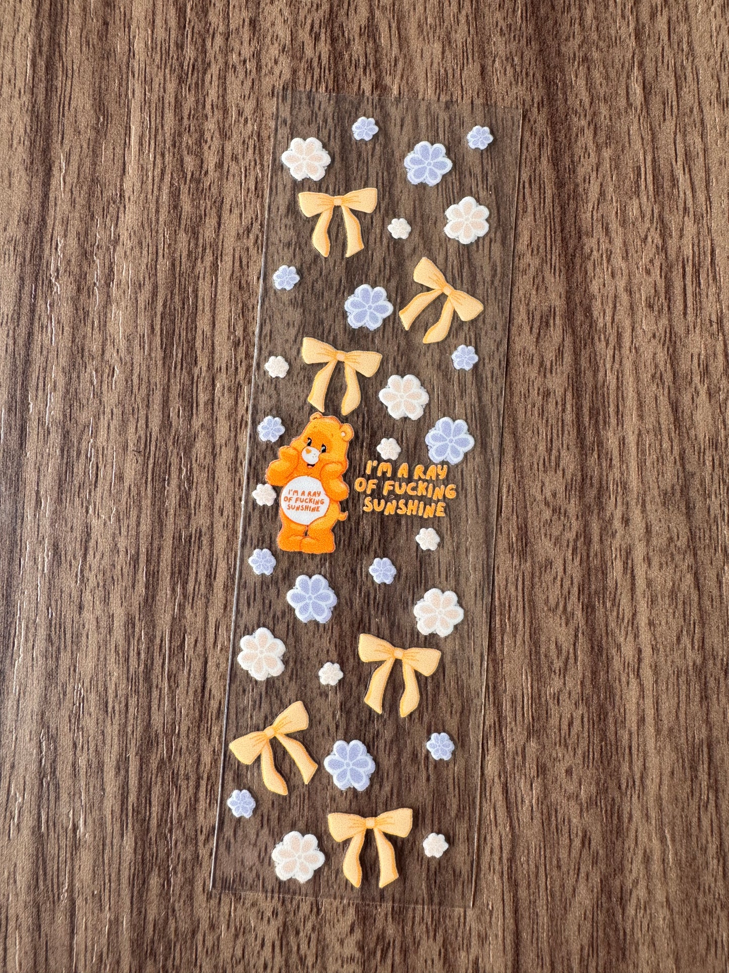 Orange Bad Word Bear Pen Wrap