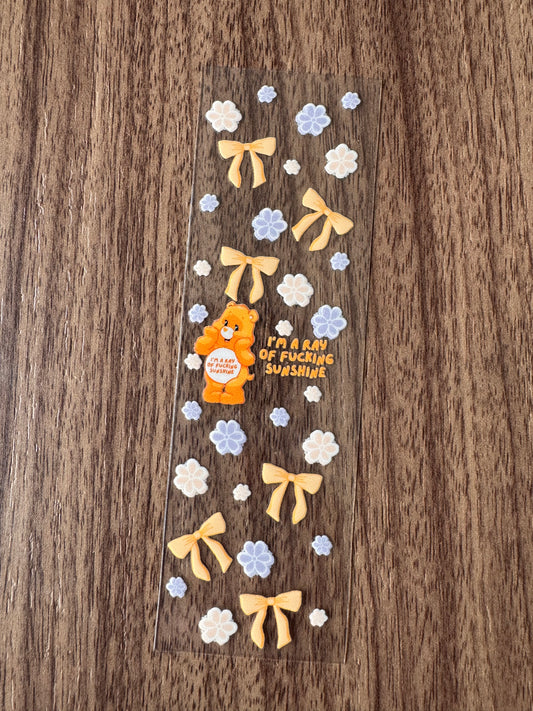 Orange Bad Word Bear Pen Wrap