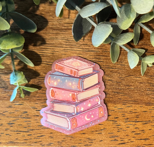 Pastel Book Stack Acrylic