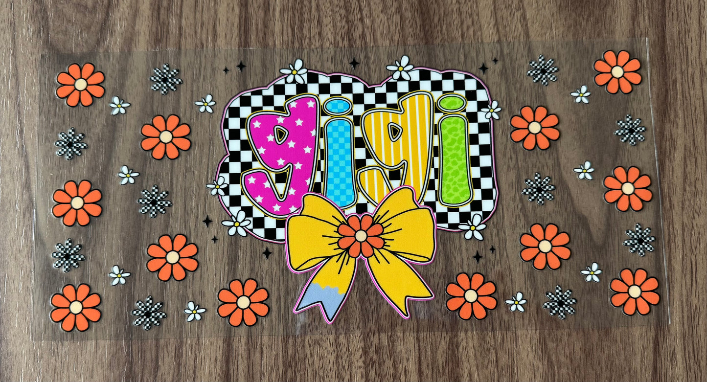 Checkered GiGi Cup Wrap