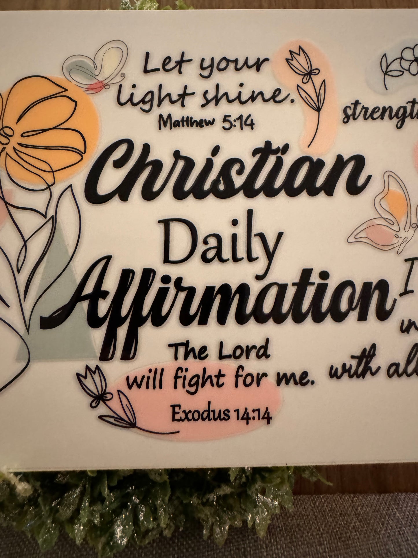 Christian Daily Affirmation Cup Wrap